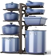 ORDORA Pots and Pans Organizer under Cabinet, 20.8" Height Heavy Duty 120LBS Pots Pans Organizer ...