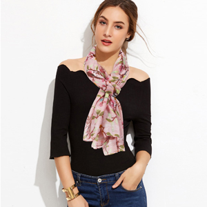 thin scarf for spring oblong shawls and wrap head tie chic accessory for ladies