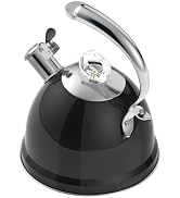 Harriet Tea Kettle Stovetop, 2.5 QT Whistling Stainless Steel Teapot, 3-Layer Base, Unique Ergono...
