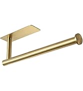 theaoo Gold Paper Towel Holder for Kitchen, Adhesive Under Cabinet Paper Towel Roll Rack for Bath...