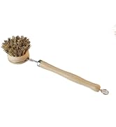 LAOMAND Bamboo Dish Brush - Kitchen Scrub Brushes with 3 Replacement Heads | Natural Bristle | Si...