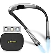 Glocusent Book Light with EVA Case, 3-Color & 6-Brightness Reading Light, Bendable Neck Light, Du...