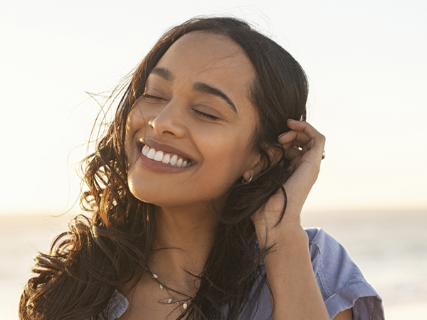 woman smiling