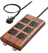 TOPREK Surge Protector Power Strip (2100J), 6 Widely-Spaced Outlets with 2 USB-C & 2 USB-A, 6.5 F...