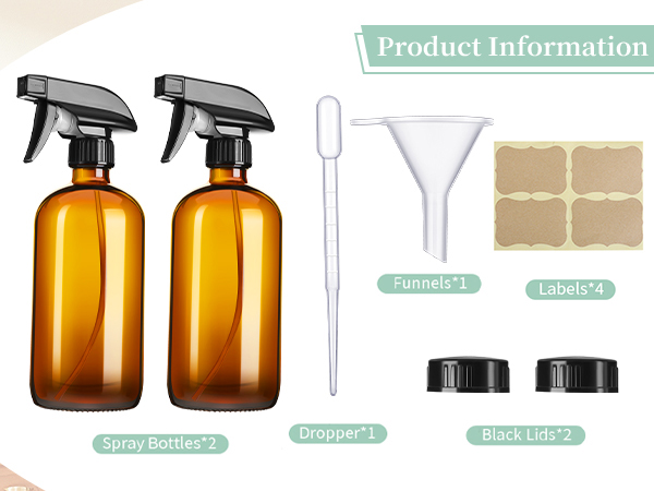 amber glass spray bottles with labels 16 oz spray bottles bulk amber