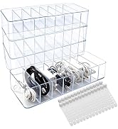 Cheardia 4 Pack Cable Storage Organizer, 10 In Plastic Cord Storage Box with 30 Wire Ties, Clear ...