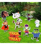 CCINEE 9pcs Halloween Yard Signs Scary Corrugate Yard Stake Signs for Halloween Lawn Yard Outdoor...