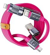 Vexipia 4 in 1 USB C Cable Lightning Cable,60W Fast Charging & Data Transfer,iPhone iPad Charger ...