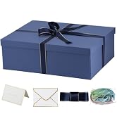 YINUOYOUJIA Large Gift Box 16.5x13x5.5 inches,Blue Boxes for Presents,Birthday,Valentine's Day,Mo...