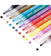 ZEYAR Acrylic Paint Pens for Rock painting, 12 colors, Water based Medium Point, AP Certified, As...
