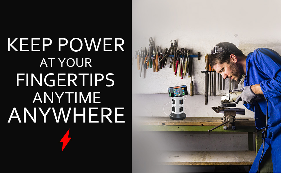 charging station for garage hardware handyman tool equipments