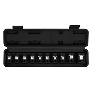 EMENTOL 10PCS 1/2" Dr. Pipe Plug Socket Set, SAE, CR-MO