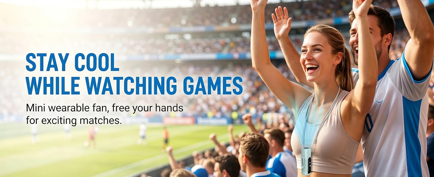 mini cooling fan with lanyard for sports events