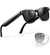 EarlySincere Smart Glasses with 8MP 4K POV Camera, HD Video, AI Vision Assistant, Translation & V...