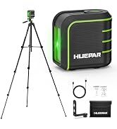 Huepar Laser Level with 60" Tripod, Rechargeable, Self Leveling Lazer Leveler Tool, Green Cross L...