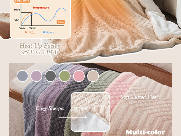 tufted heated blanket