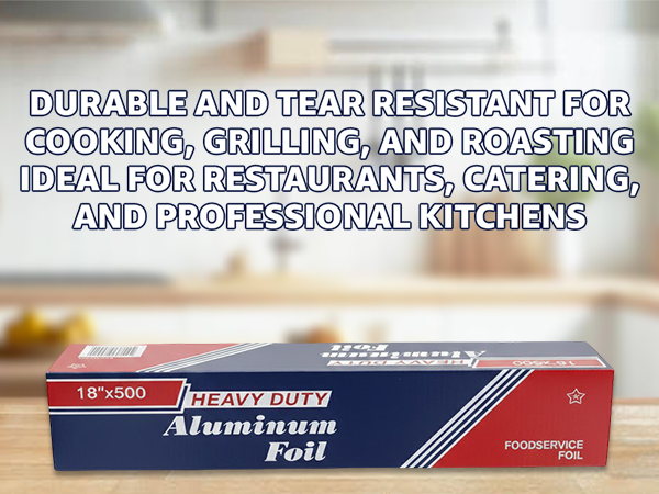Heavy Duty Commercial Grade Food Safe Aluminum Foil Roll