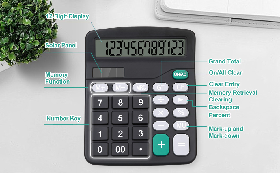 Desktop Calculator Black-4