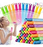 36 Pack Big Bubble Wands Bulk for Kids in 6 Colors, Summer Toy Party Favors for Boys & Girls, Per...