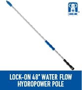 Unger Professional Lock-On 48” Water Flow HydroPower Pole - Compatible with Unger Lock-On Water F...