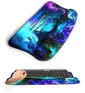 KUOSGM Ergonomic Wave Wrist Rest with Keyboard Stand, Cushioned Palm Rest, Comfortable Integrated...