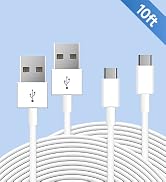 ANLINK 2 Pack 10ft/3M Long USB C Cable, Durable USB A to USB C Charging and Data Sync Cord, Power...
