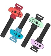 4 Pack Wrist Bands for Nintendo Switch Just-Dance 2026 2025 2024 2023 and for Zumba Burn It Up fo...