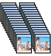 CRUGLA 30 Packs 8x10 Magnetic Picture Frames for Refrigerator, Modified Sheet with Self Adhesive ...