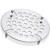 Phivan 3-1/2 Inch Commercial Sink Strainer - 304 Stainless Steel 41-Hole Clog-Free Drain Cover, P...