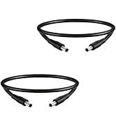 IMIYORE 1.6FT 5.5mm x 2.1mm 14AWG Male to Male DC Power Extension Cord 12V/24V DC Power Cord for ...