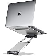 Laptop Stand for Desk, Ergonomic Sit to Stand Laptop Holder Convertor, Adjustable Height from 2.1...