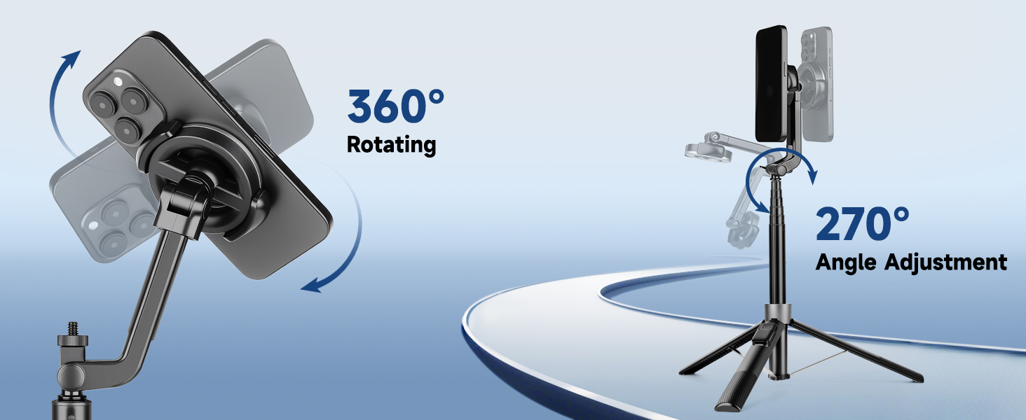 magnetic selfie stick tripod