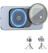 67mm Phone Lens Filter Adapter Mount for iPhone 16 15 14 Pro Pro Max, Double-Sided Magnetic Phone...