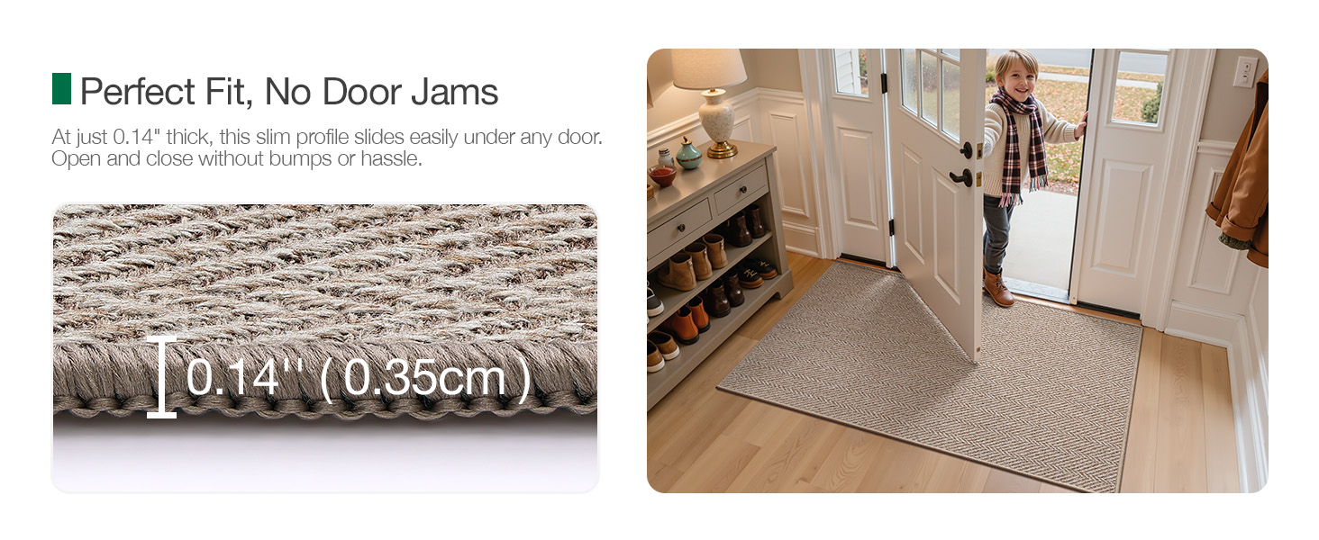 Ultra thin door mat indoor entrance