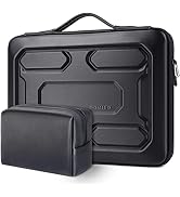 DOMISO 15.6 inch Laptop Sleeve with Pouch Shockproof Computer Bag Waterproof EVA Protective Carry...