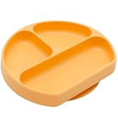 Bumkins Toddler and Baby Suction Plate, Silicone Divided Grip Dish, Babies and Kids, Baby Led Wea...