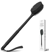 CORATED Silicone Back Scrubber for Shower, Exfoliating Body Scrubber with Long Handle, 2-in-1 Bod...