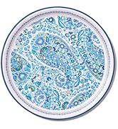 Coterie x Vera Bradley Dreamer Paisley Large Plates (10 per pack) - Vibrant and Stylish Dinnerwar...