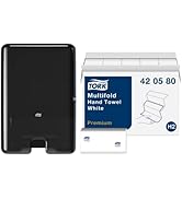 Tork Xpress Multifold Hand Towel Dispenser Black H2, One-at-a-Time Dispensing, Elevation Range - ...