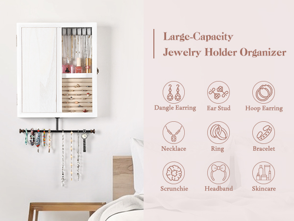 Wall Mounted Jewelry Organizer