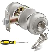Lanwandeng Keyed Entry Door Knob with Lock, Exterior and Interior Stainless Steel Door Locks, Sat...