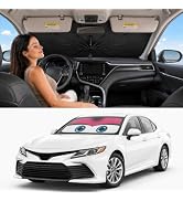 Windshield Sun Shade Umbrella, Universal Fit Mid-Large Sedans & SUVs | 57 x 31" Car Sun Visor, Fo...