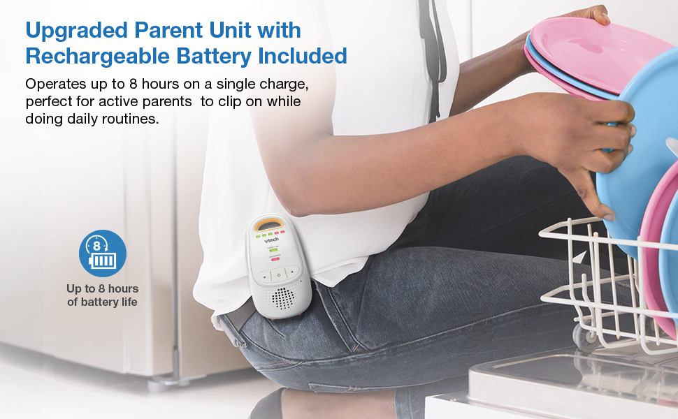 Upgraded Parent Unit with Rechargeable Battery