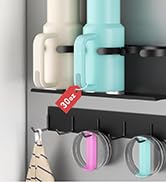 Brippo 2-Pack Magnetic Cup Holder for Fridge, Magnetic Tumbler Organizer with Tumbler Lid Organiz...