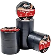 RED WOLF PVC Electrical Tape 1 Inch x 66 FT 10 Rolls Acrylates Copolymer Electric Flame Retardant...
