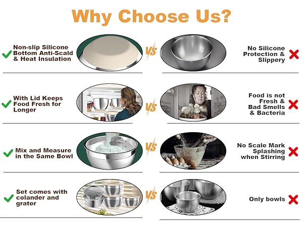 mixing bowls stainless steel