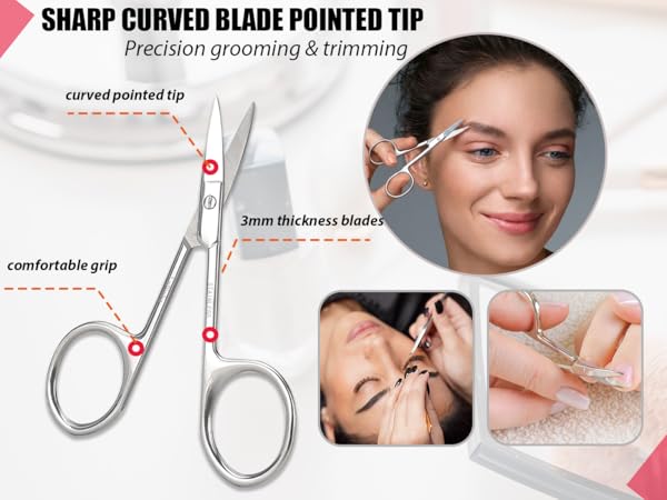 sharp curved blade pointed tips