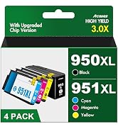 950XL 951XL Combo Compatible for HP 950 950XL and 951XL Ink Cartridges Combo Pack Work for HP Off...