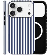 ZOEVEES Magnetic Case for iPhone 17 Pro Max, Compatible with MagSafe, Aesthetic Striped Cute Desi...