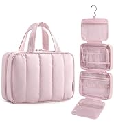 BAGSMART Travel Toiletry Bag for women, Portable Hanging Hook Makeup Bag Organizer, Waterproof Ma...